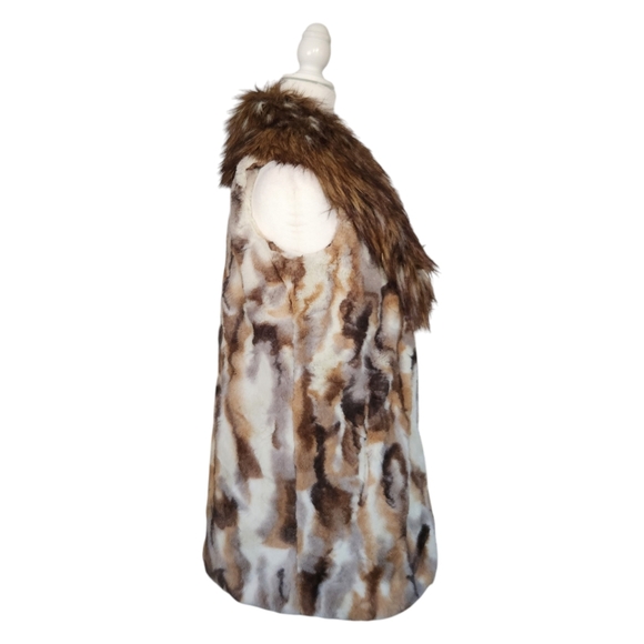 Adrienne Landau Faux Fur Animal Print Vest Womens Size M Preppy Luxury - Picture 6 of 13